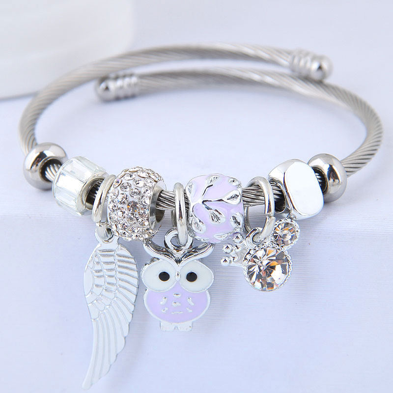 Bracelet JOUR avec ailes de hibou