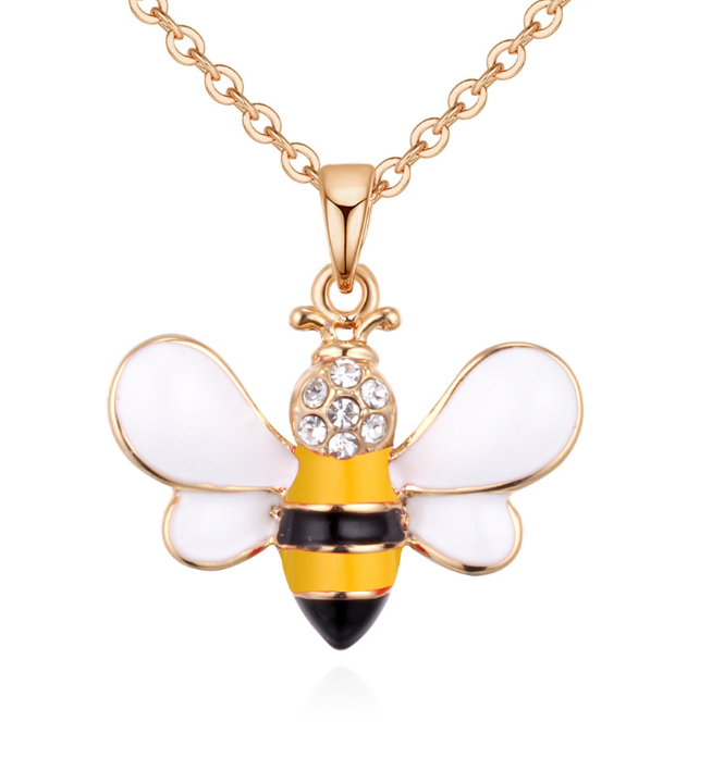 Collier de bijoux d'été, pendentif abeille clouté