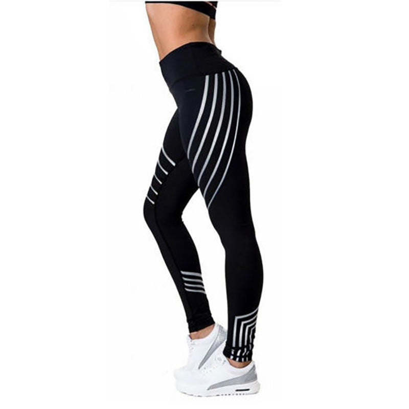 Pantalones de yoga deportivos reflectantes