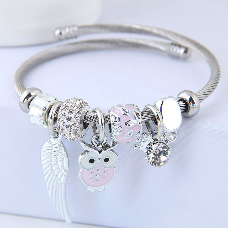 Bracelet JOUR avec ailes de hibou