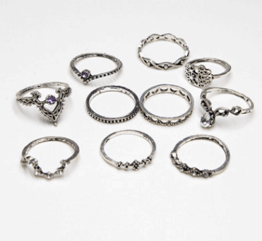 Bohemian Gothic Ring Set