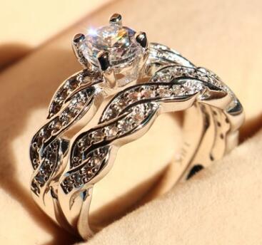 Diamond Ring with Intricate Design and Twisted Band