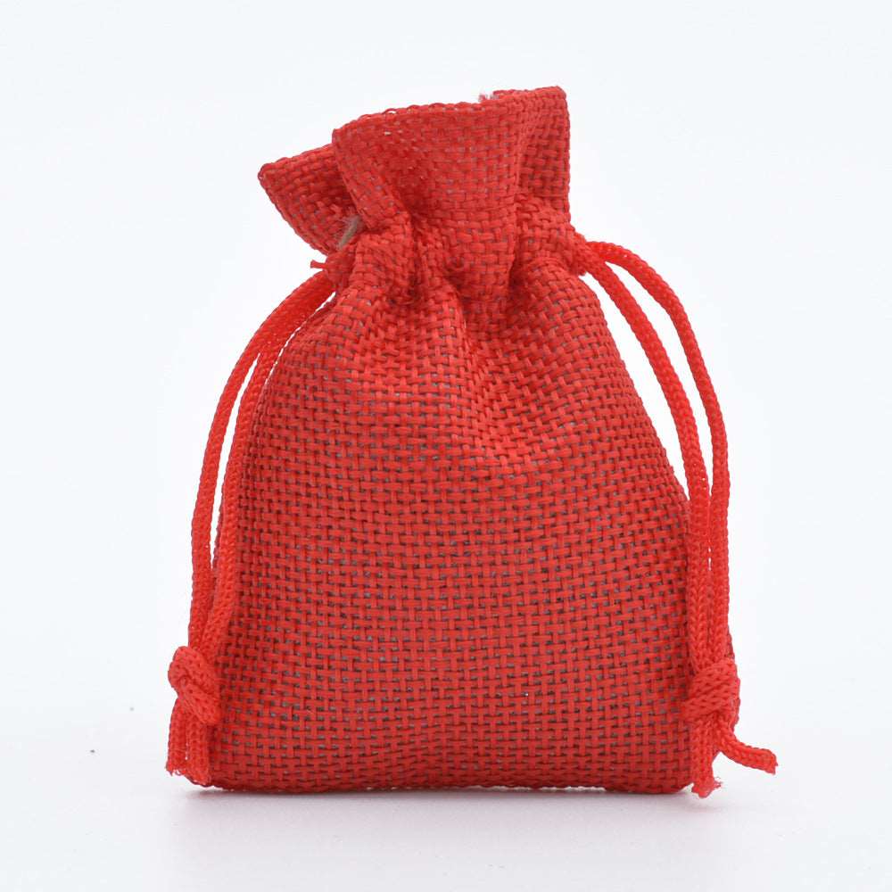 Manufacturers Wholesale Drawstring Linen Bag Mini Rope Linen Jewelry Packaging Gift Bag Bundle Mouth Small Cloth Bag