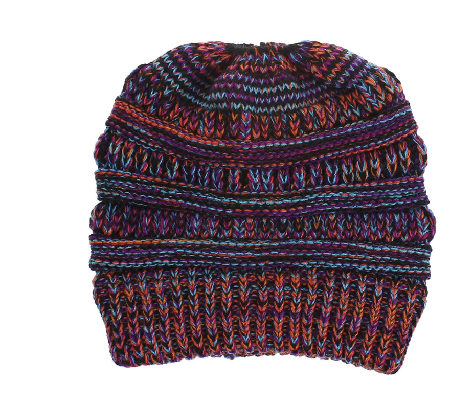 Gorro de punto turquesa con cubrepelo