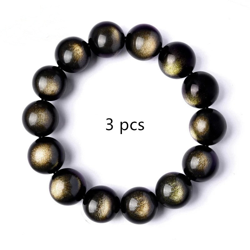 Bracelet obsidienne naturelle pour femme