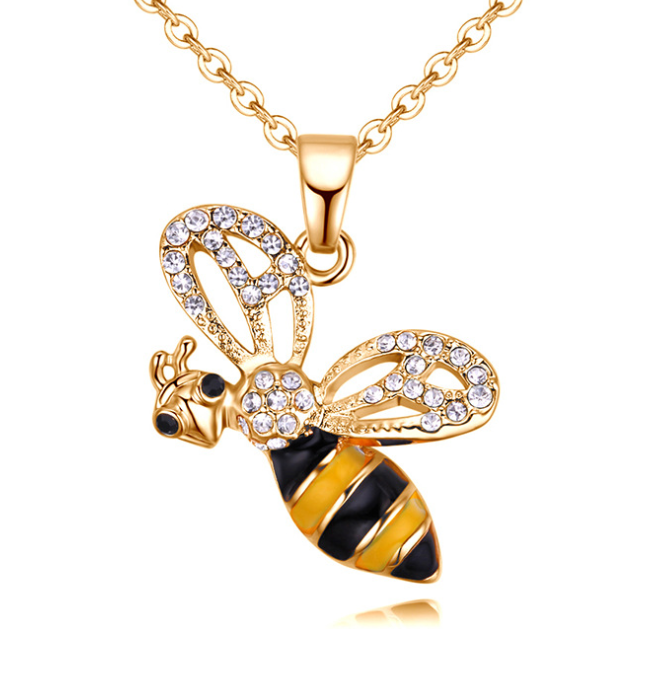 Collier de bijoux d'été, pendentif abeille clouté