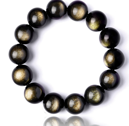 Bracelet obsidienne naturelle pour femme