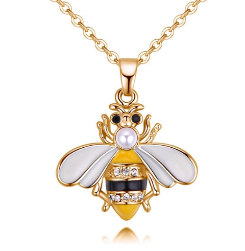 Collier de bijoux d'été, pendentif abeille clouté