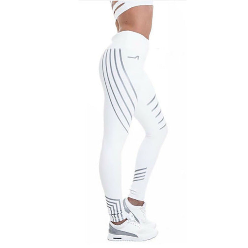 Pantalones de yoga deportivos reflectantes