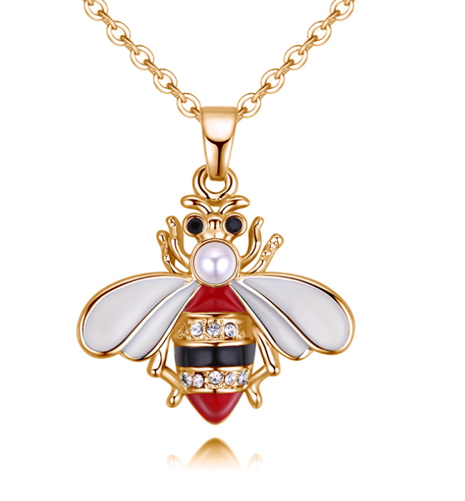 Collier de bijoux d'été, pendentif abeille clouté