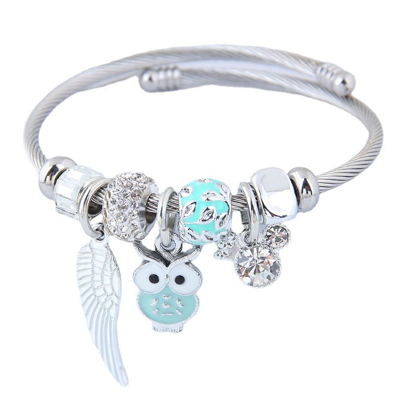 Bracelet JOUR avec ailes de hibou