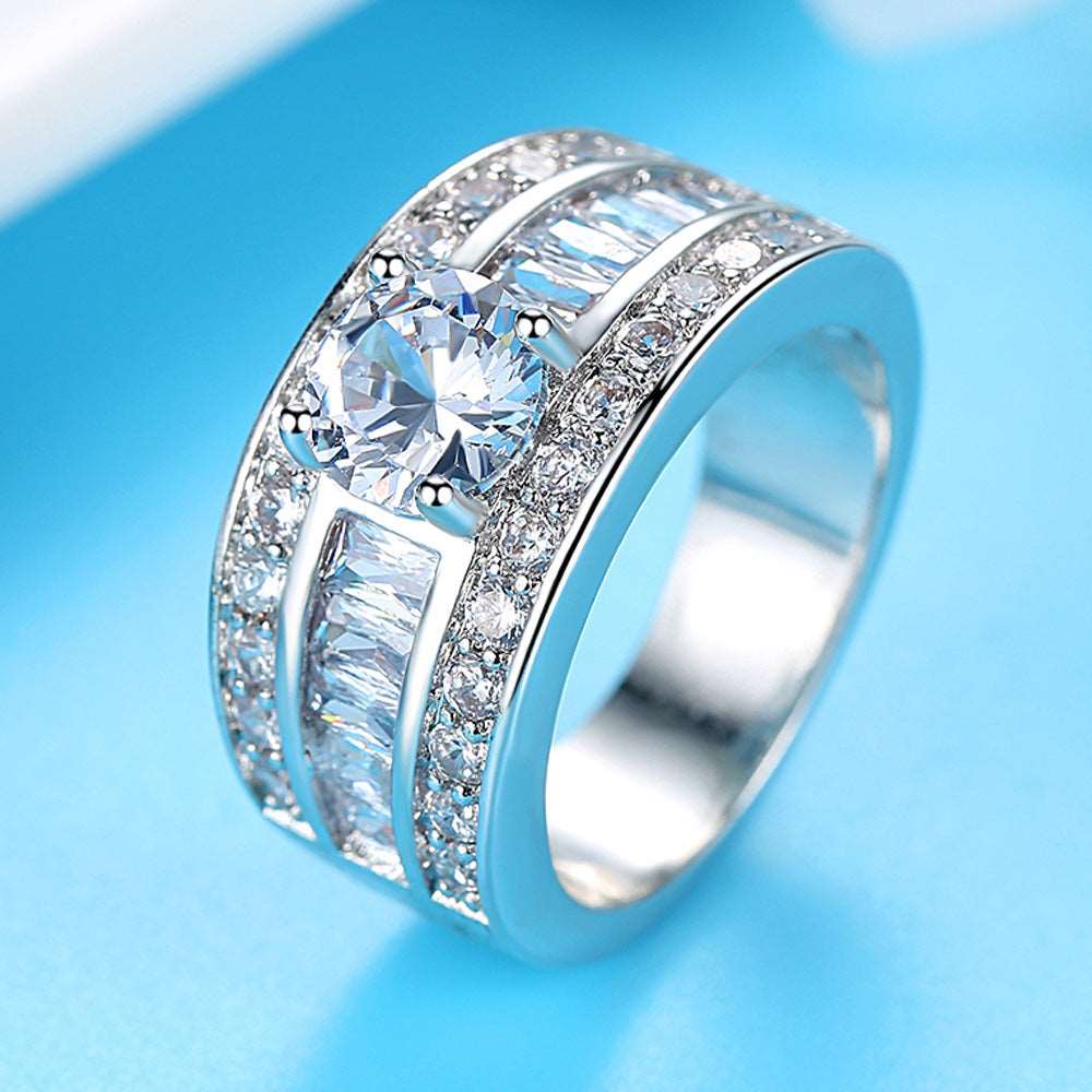 Luxurious Diamond Ring with Crystal Accents