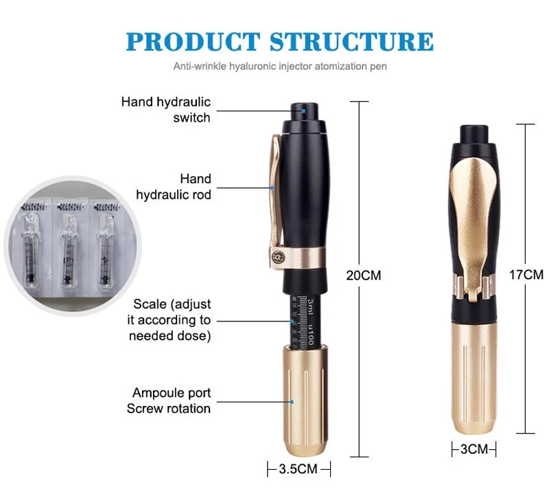 Kit de pluma Hyaluron: dispositivo de inyección de ácido hialurónico sin aguja