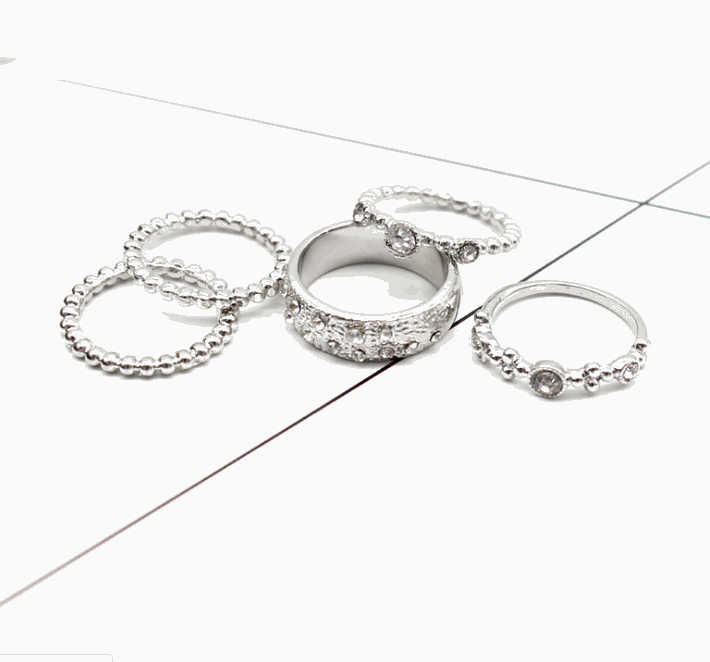 Set of 5 Bohemian Rings Bohemia