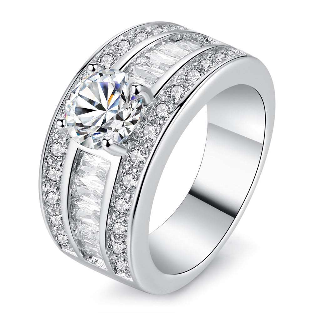 Luxurious Diamond Ring with Crystal Accents