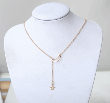 Simple Moon Star Necklace Clavicle Chain Short Necklace