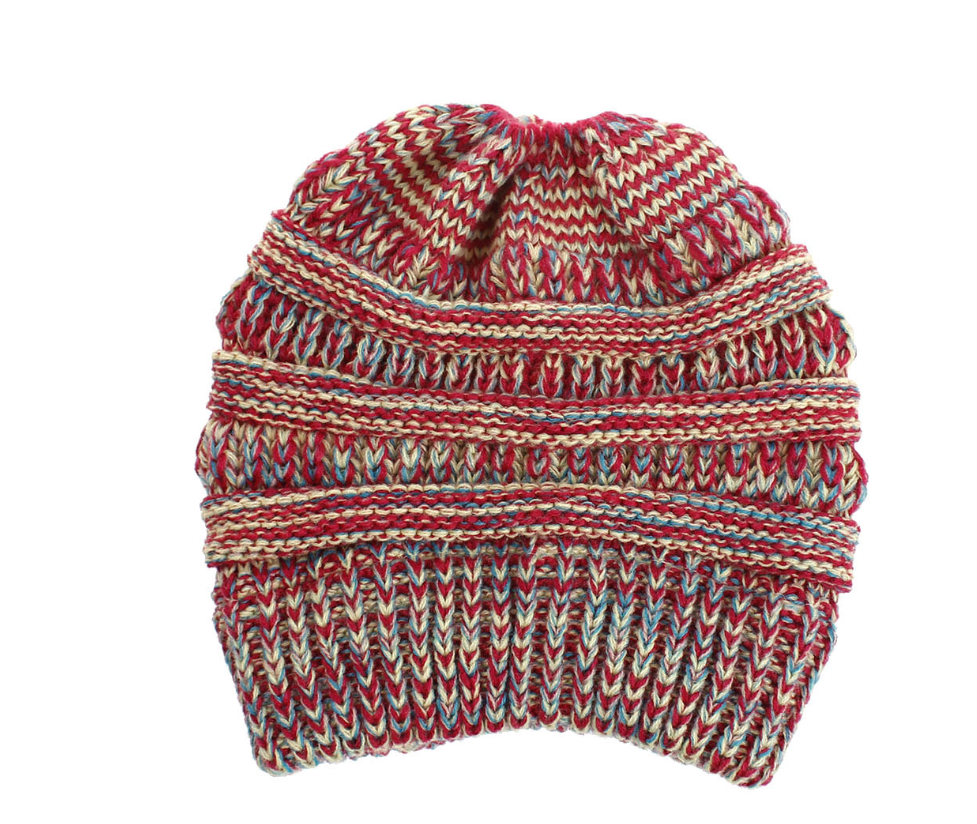 Gorro de punto turquesa con cubrepelo