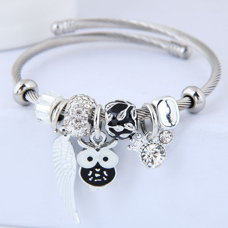 Bracelet JOUR avec ailes de hibou