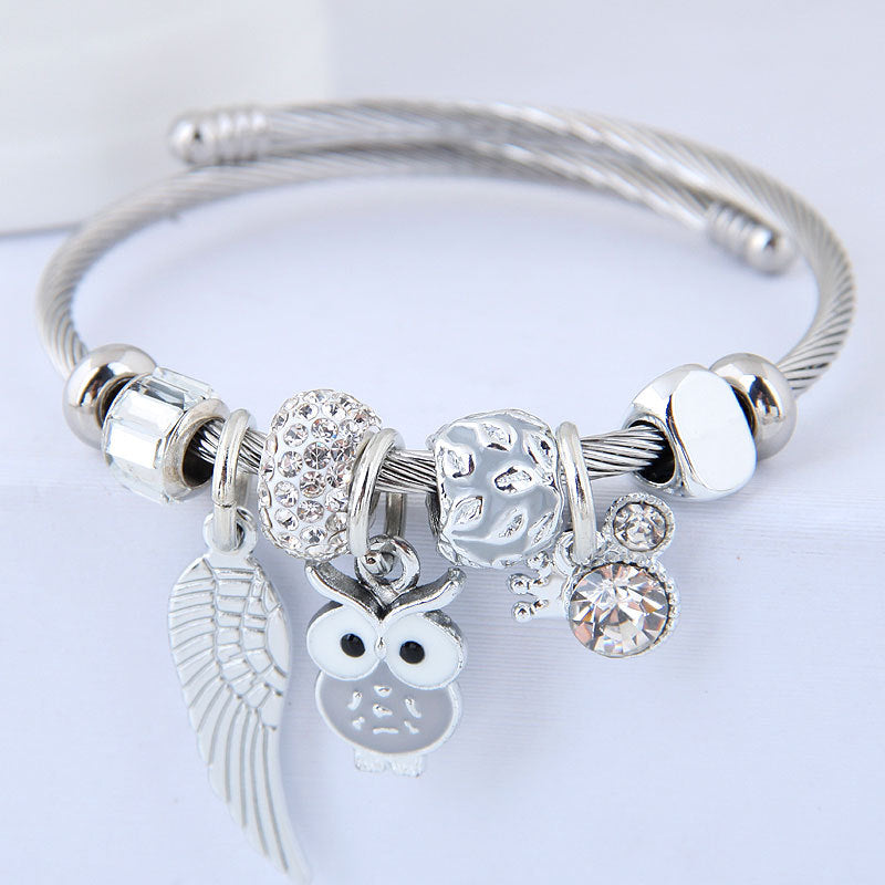 Bracelet JOUR avec ailes de hibou