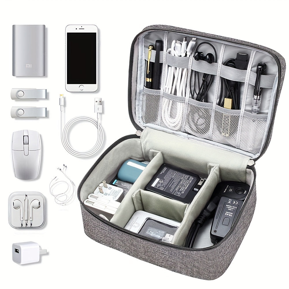 Travel electronics organizer bag