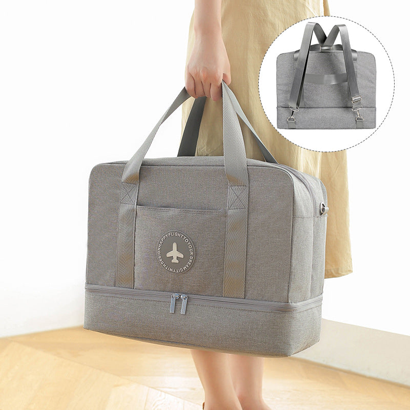 Travel bag with shoe compartment